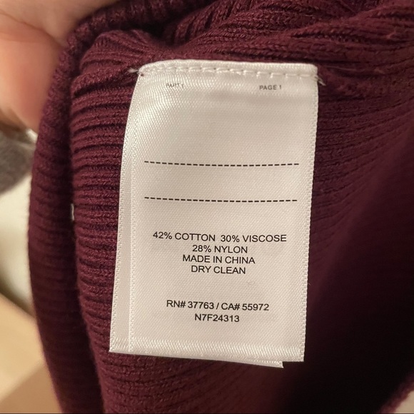 Laundry Maroon Open Shoulder Sweater Dress XS - Picture 8 of 8